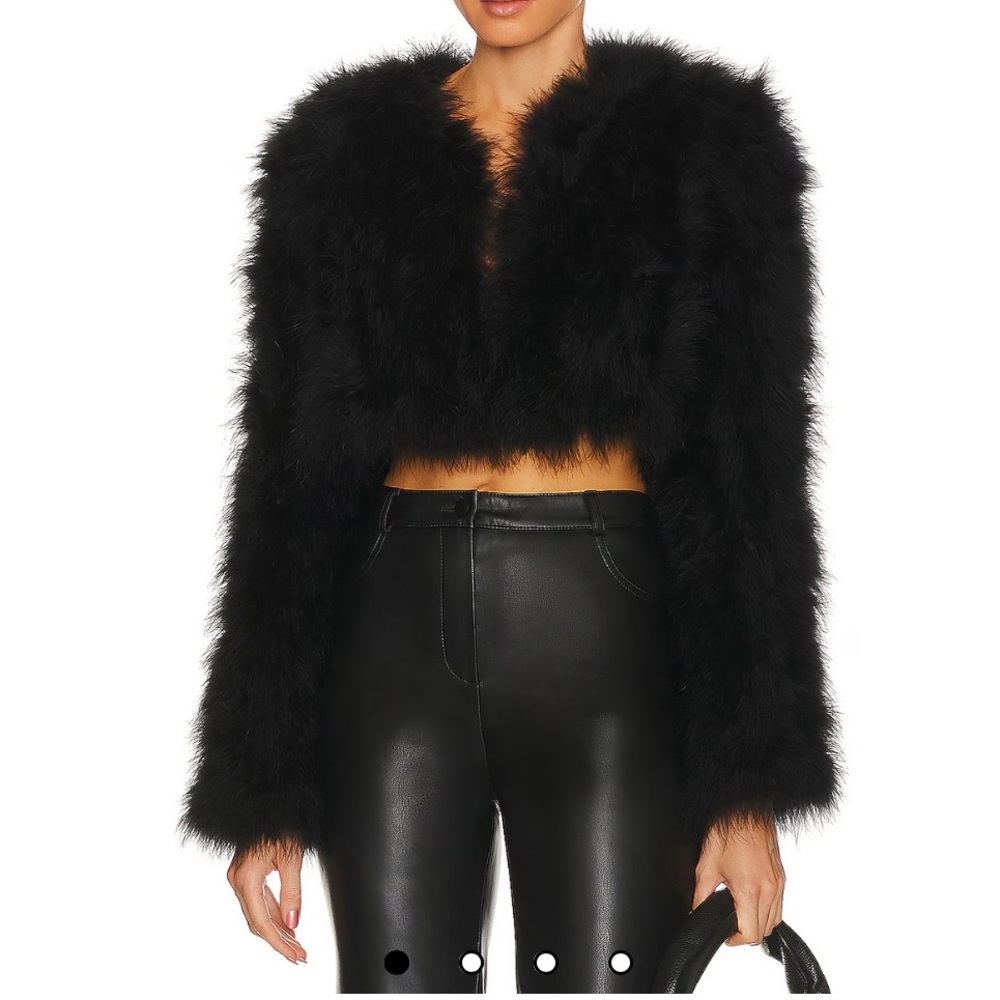 Elegant Black Faux Fur Jacket